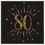 anniversaire adulte, serviette, rose gold, 80