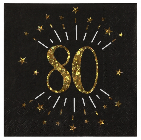 anniversaire adulte, serviette, rose gold, 80