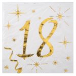 Anniversaire adulte, serviettes, 18 ans