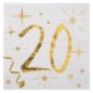Anniversaire adulte, serviettes, 20 ans