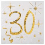 Anniversaire adulte, serviettes, 30 ans