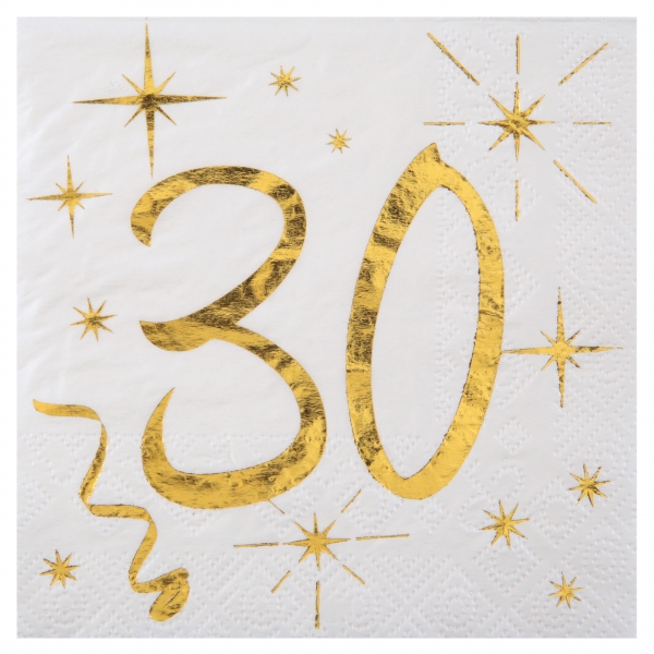 Anniversaire adulte, serviettes, 30 ans