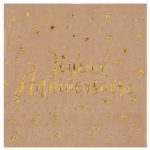 Anniversaire adulte, serviettes, ja, kraft