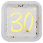 anniversaire adulte, vaisselle, 30