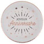 anniversaire adulte, assiettes, ja , rg