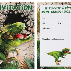 Anniversaire enfant, dinosaure, invitation