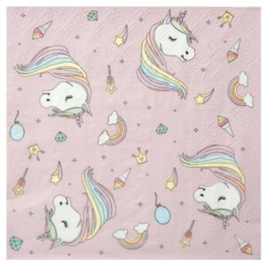 Anniversaire enfant, serviettes, licorne