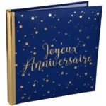 Anniversaire enfant, livre d or, bleu