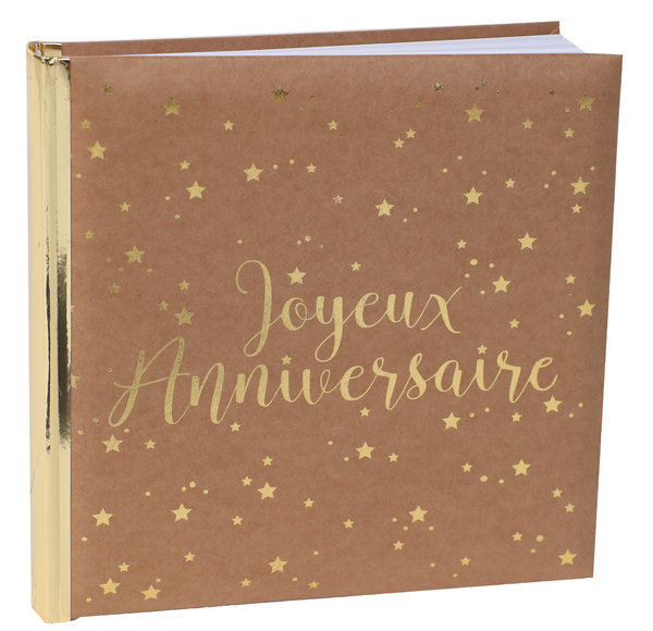 Anniversaire enfant, livre d or, kraft