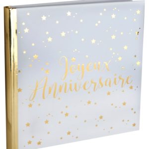 Anniversaire adulte, livre d'or, or