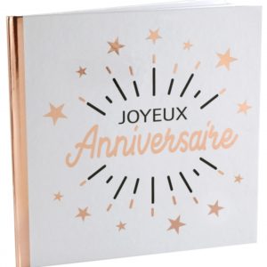 Anniversaire enfant, livre d or, rose gold