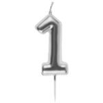 ARTICLES DE FETE-BOUGIE-BOUGIE D'ANNIVERSAIRE-BOUGIE CHIFFRE-BOUGIE CHIFFRE ARGENT