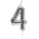 ARTICLES DE FETE-BOUGIE-BOUGIE D'ANNIVERSAIRE-BOUGIE CHIFFRE-BOUGIE CHIFFRE ARGENT