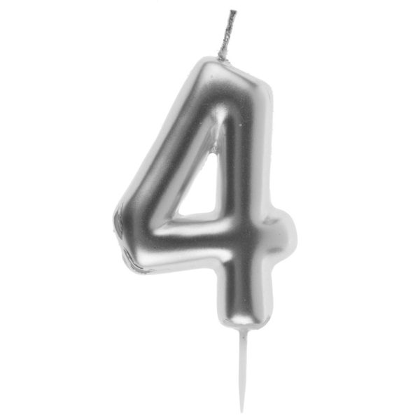 ARTICLES DE FETE-BOUGIE-BOUGIE D'ANNIVERSAIRE-BOUGIE CHIFFRE-BOUGIE CHIFFRE ARGENT