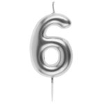 ARTICLES DE FETE-BOUGIE-BOUGIE D'ANNIVERSAIRE-BOUGIE CHIFFRE-BOUGIE CHIFFRE ARGENT