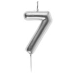 ARTICLES DE FETE-BOUGIE-BOUGIE D'ANNIVERSAIRE-BOUGIE CHIFFRE-BOUGIE CHIFFRE ARGENT