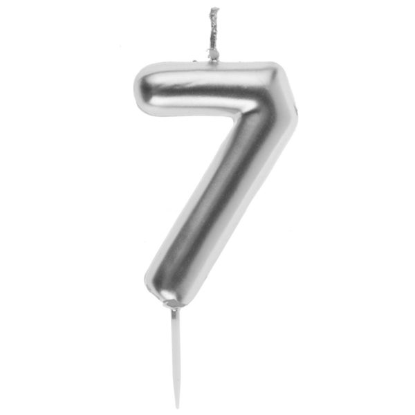 ARTICLES DE FETE-BOUGIE-BOUGIE D'ANNIVERSAIRE-BOUGIE CHIFFRE-BOUGIE CHIFFRE ARGENT