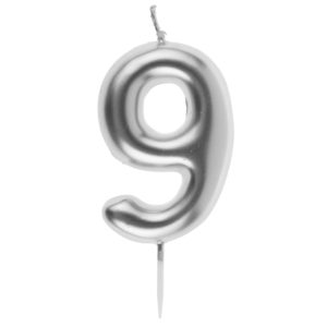 ARTICLES DE FETE-BOUGIE-BOUGIE D'ANNIVERSAIRE-BOUGIE CHIFFRE-BOUGIE CHIFFRE ARGENT