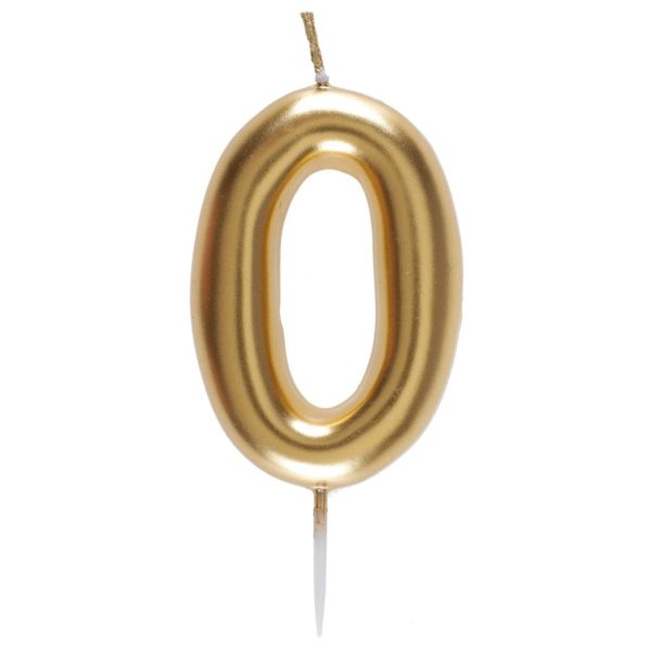 ARTICLES DE FETE-BOUGIE-BOUGIE D'ANNIVERSAIRE-BOUGIE CHIFFRE-BOUGIE CHIFFRE OR
