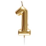 ARTICLES DE FETE-BOUGIE-BOUGIE D'ANNIVERSAIRE-BOUGIE CHIFFRE-BOUGIE CHIFFRE OR