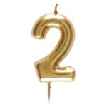 ARTICLES DE FETE-BOUGIE-BOUGIE D'ANNIVERSAIRE-BOUGIE CHIFFRE-BOUGIE CHIFFRE OR