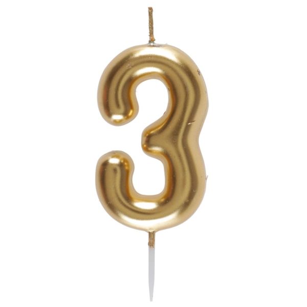 ARTICLES DE FETE-BOUGIE-BOUGIE D'ANNIVERSAIRE-BOUGIE CHIFFRE-BOUGIE CHIFFRE OR