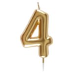 ARTICLES DE FETE-BOUGIE-BOUGIE D'ANNIVERSAIRE-BOUGIE CHIFFRE-BOUGIE CHIFFRE OR
