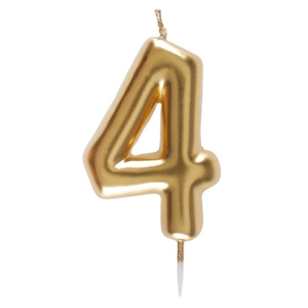 ARTICLES DE FETE-BOUGIE-BOUGIE D'ANNIVERSAIRE-BOUGIE CHIFFRE-BOUGIE CHIFFRE OR