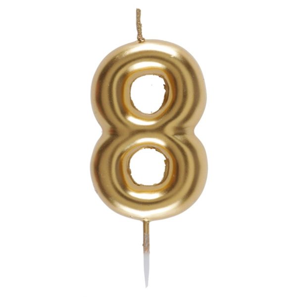 ARTICLES DE FETE-BOUGIE-BOUGIE D'ANNIVERSAIRE-BOUGIE CHIFFRE-BOUGIE CHIFFRE OR