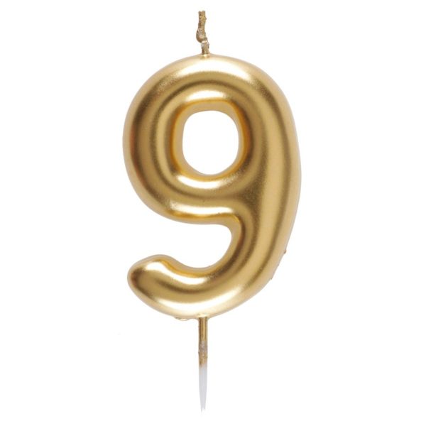 ARTICLES DE FETE-BOUGIE-BOUGIE D'ANNIVERSAIRE-BOUGIE CHIFFRE-BOUGIE CHIFFRE OR