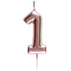 ARTICLES DE FETE-BOUGIE-BOUGIE D'ANNIVERSAIRE-BOUGIE CHIFFRE-BOUGIE CHIFFRE ROSE GOLD 1