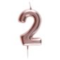ARTICLES DE FETE-BOUGIE-BOUGIE D'ANNIVERSAIRE-BOUGIE CHIFFRE-BOUGIE CHIFFRE ROSE GOLD
