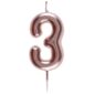 ARTICLES DE FETE-BOUGIE-BOUGIE D'ANNIVERSAIRE-BOUGIE CHIFFRE-BOUGIE CHIFFRE ROSE GOLD
