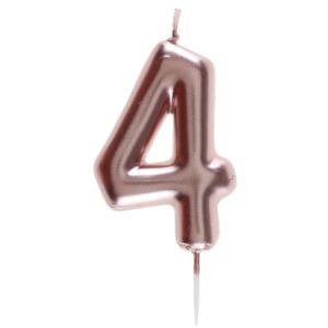 ARTICLES DE FETE-BOUGIE-BOUGIE D'ANNIVERSAIRE-BOUGIE CHIFFRE-BOUGIE CHIFFRE ROSE GOLD