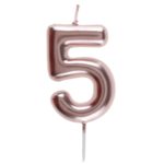 ARTICLES DE FETE-BOUGIE-BOUGIE D'ANNIVERSAIRE-BOUGIE CHIFFRE-BOUGIE CHIFFRE ROSE GOLD