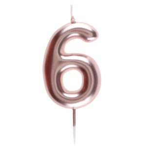 ARTICLES DE FETE-BOUGIE-BOUGIE D'ANNIVERSAIRE-BOUGIE CHIFFRE-BOUGIE CHIFFRE ROSE GOLD