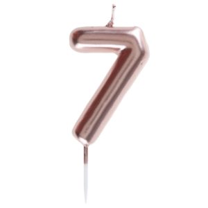 ARTICLES DE FETE-BOUGIE-BOUGIE D'ANNIVERSAIRE-BOUGIE CHIFFRE-BOUGIE CHIFFRE ROSE GOLD
