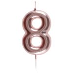 ARTICLES DE FETE-BOUGIE-BOUGIE D'ANNIVERSAIRE-BOUGIE CHIFFRE-BOUGIE CHIFFRE ROSE GOLD