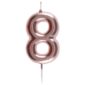 ARTICLES DE FETE-BOUGIE-BOUGIE D'ANNIVERSAIRE-BOUGIE CHIFFRE-BOUGIE CHIFFRE ROSE GOLD