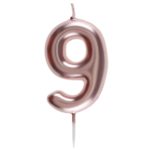 ARTICLES DE FETE-BOUGIE-BOUGIE D'ANNIVERSAIRE-BOUGIE CHIFFRE-BOUGIE CHIFFRE ROSE GOLD