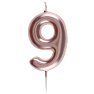 ARTICLES DE FETE-BOUGIE-BOUGIE D'ANNIVERSAIRE-BOUGIE CHIFFRE-BOUGIE CHIFFRE ROSE GOLD