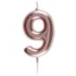 ARTICLES DE FETE-BOUGIE-BOUGIE D'ANNIVERSAIRE-BOUGIE CHIFFRE-BOUGIE CHIFFRE ROSE GOLD