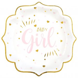 Baby shower, vaisselles, girl