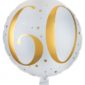 Anniversaire adulte, ballon, alu, or, 60