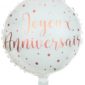 Anniversaire adulte, ballon, alu, rose gold