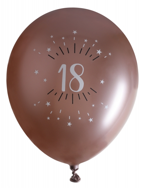 Ballons latex, ballons âges, rose gold, 18