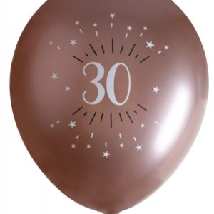 Ballons latex, ballons âges, rose gold, 30