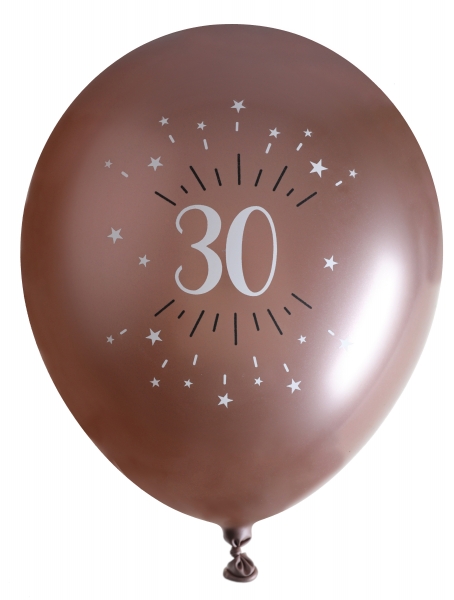 Ballons latex, ballons âges, rose gold, 30