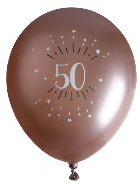 Ballons latex, ballons âges, rose gold, 50
