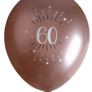Ballons latex, ballons âges, rose gold, 60